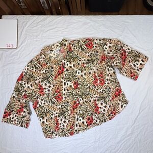California Connection Inc. Womens 3/4‎ sleeve button up blouse size 42/16 Womens